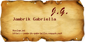 Jambrik Gabriella névjegykártya